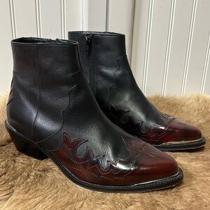 ASOS Western Flame Booties Ankle Boots 6